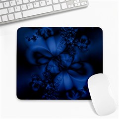 Dark Blue Abstract Pattern Large Mousepads by SpinnyChairDesigns