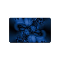 Dark Blue Abstract Pattern Magnet (name Card) by SpinnyChairDesigns