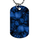 Dark Blue Abstract Pattern Dog Tag (One Side) Front