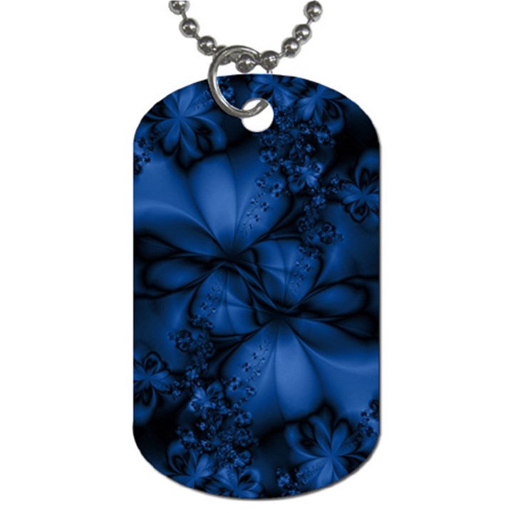 Dark Blue Abstract Pattern Dog Tag (One Side)