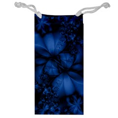 Dark Blue Abstract Pattern Jewelry Bag by SpinnyChairDesigns