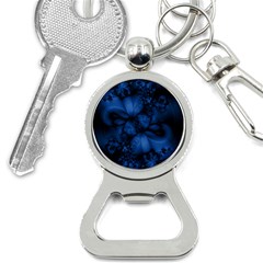 Dark Blue Abstract Pattern Bottle Opener Key Chain by SpinnyChairDesigns