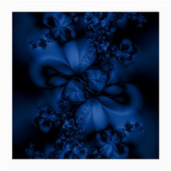 Dark Blue Abstract Pattern Medium Glasses Cloth (2 Sides) by SpinnyChairDesigns