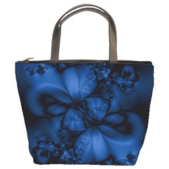 Dark Blue Abstract Pattern Bucket Bag by SpinnyChairDesigns