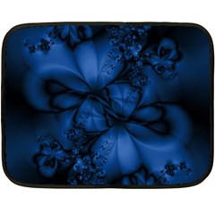 Dark Blue Abstract Pattern Fleece Blanket (mini) by SpinnyChairDesigns