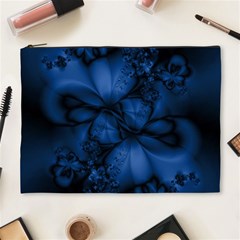 Dark Blue Abstract Pattern Cosmetic Bag (xl) by SpinnyChairDesigns