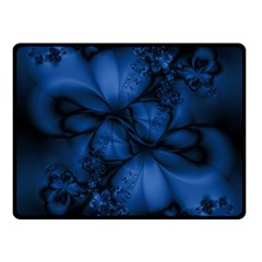 Dark Blue Abstract Pattern Fleece Blanket (small) by SpinnyChairDesigns