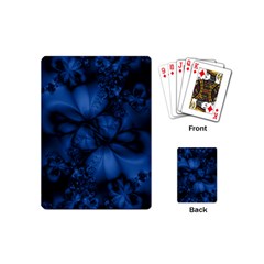 Dark Blue Abstract Pattern Playing Cards Single Design (mini) by SpinnyChairDesigns