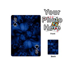 Dark Blue Abstract Pattern Playing Cards 54 Designs (mini) by SpinnyChairDesigns