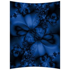 Dark Blue Abstract Pattern Back Support Cushion by SpinnyChairDesigns