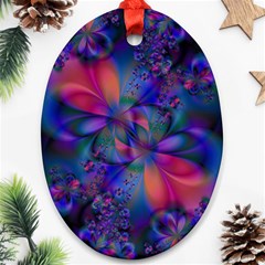 Abstract Floral Art Print Ornament (oval) by SpinnyChairDesigns