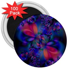 Abstract Floral Art Print 3  Magnets (100 Pack) by SpinnyChairDesigns