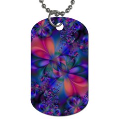 Abstract Floral Art Print Dog Tag (two Sides) by SpinnyChairDesigns