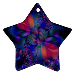 Abstract Floral Art Print Star Ornament (two Sides) by SpinnyChairDesigns