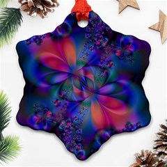 Abstract Floral Art Print Snowflake Ornament (two Sides) by SpinnyChairDesigns