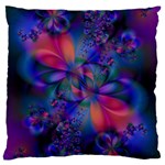 Abstract Floral Art Print Large Cushion Case (Two Sides) Front