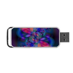 Abstract Floral Art Print Portable Usb Flash (two Sides) by SpinnyChairDesigns