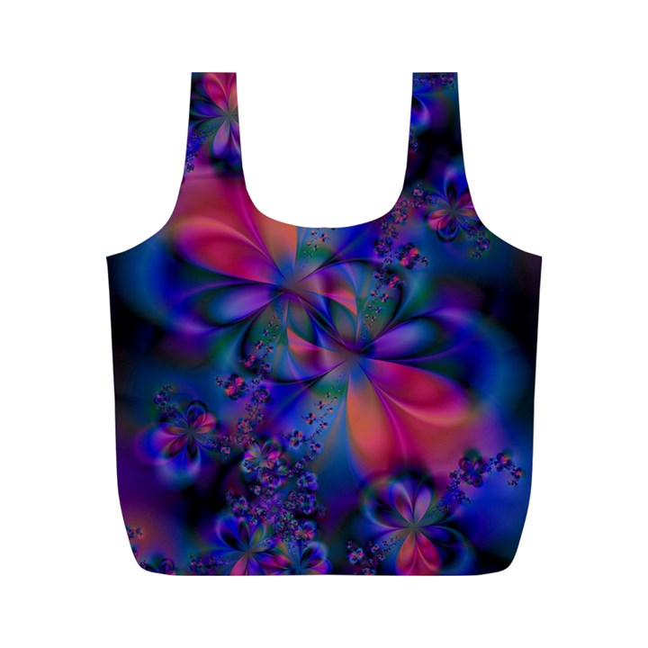 Abstract Floral Art Print Full Print Recycle Bag (M)