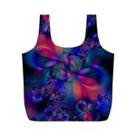 Abstract Floral Art Print Full Print Recycle Bag (M) Back