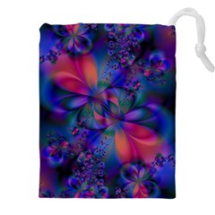 Abstract Floral Art Print Drawstring Pouch (4xl) by SpinnyChairDesigns