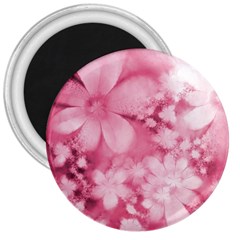 Blush Pink Watercolor Flowers 3  Magnets by SpinnyChairDesigns