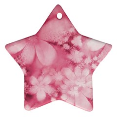 Blush Pink Watercolor Flowers Ornament (star) by SpinnyChairDesigns