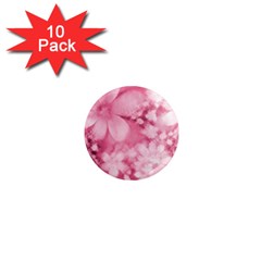 Blush Pink Watercolor Flowers 1  Mini Magnet (10 Pack)  by SpinnyChairDesigns