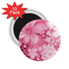 Blush Pink Watercolor Flowers 2 25  Magnets (10 Pack)  by SpinnyChairDesigns