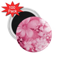 Blush Pink Watercolor Flowers 2 25  Magnets (100 Pack)  by SpinnyChairDesigns