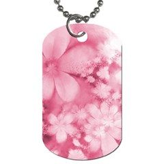 Blush Pink Watercolor Flowers Dog Tag (one Side) by SpinnyChairDesigns