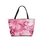 Blush Pink Watercolor Flowers Classic Shoulder Handbag Back