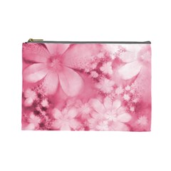 Blush Pink Watercolor Flowers Cosmetic Bag (large) by SpinnyChairDesigns