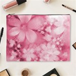 Blush Pink Watercolor Flowers Cosmetic Bag (XL) Front