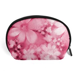 Blush Pink Watercolor Flowers Accessory Pouch (large) by SpinnyChairDesigns