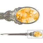 Saffron Yellow Watercolor Floral Print Letter Opener Front