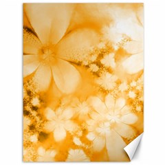 Saffron Yellow Watercolor Floral Print Canvas 36  X 48  by SpinnyChairDesigns