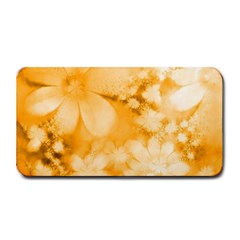 Saffron Yellow Watercolor Floral Print Medium Bar Mats by SpinnyChairDesigns