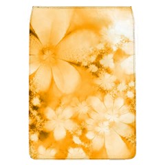 Saffron Yellow Watercolor Floral Print Removable Flap Cover (l) by SpinnyChairDesigns