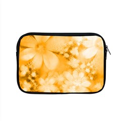 Saffron Yellow Watercolor Floral Print Apple Macbook Pro 15  Zipper Case by SpinnyChairDesigns