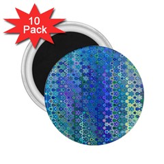 Boho Blue Wildflower Print 2 25  Magnets (10 Pack)  by SpinnyChairDesigns