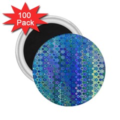 Boho Blue Wildflower Print 2 25  Magnets (100 Pack)  by SpinnyChairDesigns