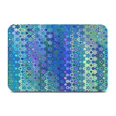 Boho Blue Wildflower Print Plate Mats by SpinnyChairDesigns