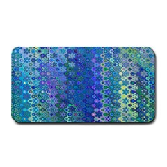 Boho Blue Wildflower Print Medium Bar Mats by SpinnyChairDesigns