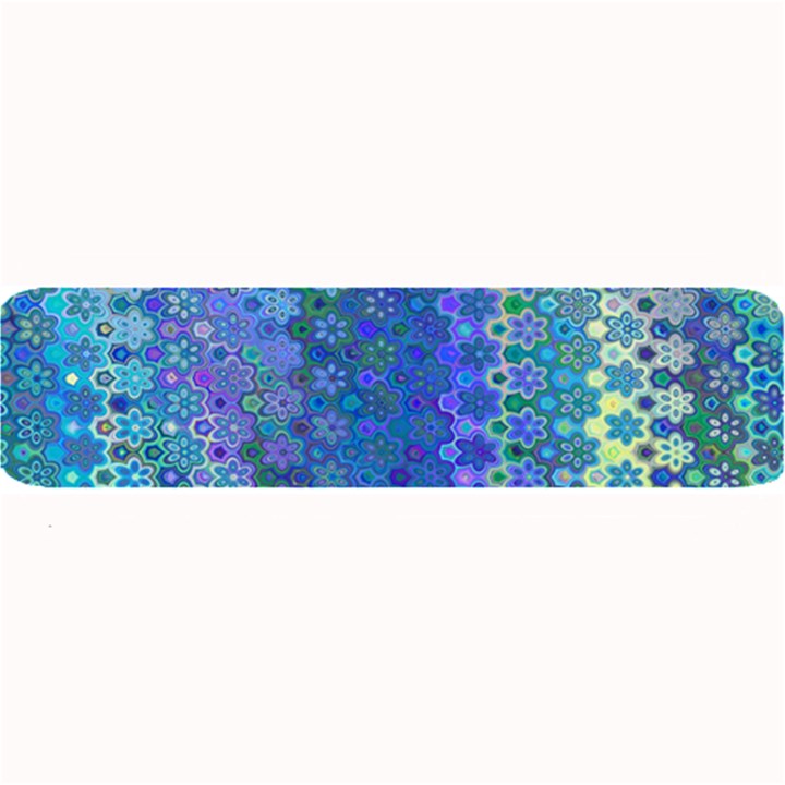 Boho Blue Wildflower Print Large Bar Mats