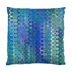 Boho Blue Wildflower Print Standard Cushion Case (one Side) by SpinnyChairDesigns