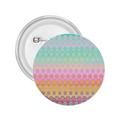 Boho Retro Pastel Floral Pattern 2 25  Buttons by SpinnyChairDesigns