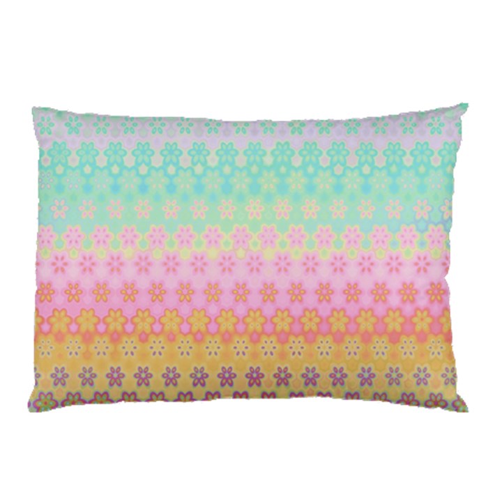 Boho Retro Pastel Floral Pattern Pillow Case