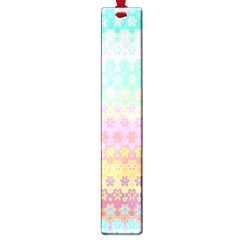 Boho Retro Pastel Floral Pattern Large Book Marks by SpinnyChairDesigns