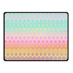 Boho Retro Pastel Floral Pattern Double Sided Fleece Blanket (small)  by SpinnyChairDesigns