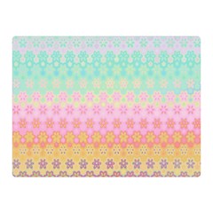 Boho Retro Pastel Floral Pattern Double Sided Flano Blanket (mini)  by SpinnyChairDesigns